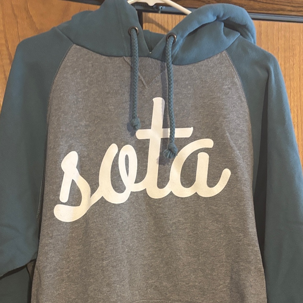 Sota logo Teal and Gray Hoodie